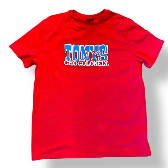 Tony's Chocolonely Chocolate Candy Bar Gift Cool T Shirt Size L - Picture 1 of 6